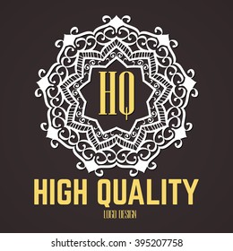 Monogram design elements, graceful template. Calligraphic elegant line art logo design. Business sign for Royalty, Boutique, Cafe, Hotel, Heraldic, Jewelry, Wine. Vector illustration