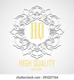 Monogram design elements, graceful template. Calligraphic elegant line art logo design. Business sign for Royalty, Boutique, Cafe, Hotel, Heraldic, Jewelry, Wine. Vector illustration