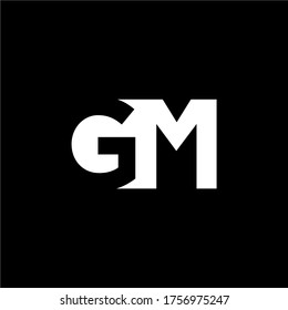 Monogram Design with GM for initial can used for logo with simple and elegant