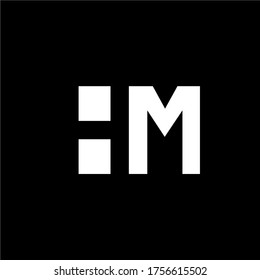 Monogram Design with HM for initial can used for logo with simple and elegant