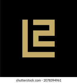 Diseño monograma inicial L2 , L2 , 2 