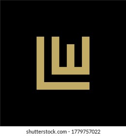 Monogram Design-Initial-LW Logo-Konzept mit Vektorgrafik und kann bearbeitet werden