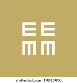 Monogram design initial mm33 / mm33 / mmee / ee / mm logo concept, vector and can be editable