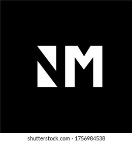 Monogram Design with initial NM, simple and elegant