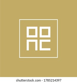 Monogram design initial oonc / 00nc , logo concept, vector and can be editable