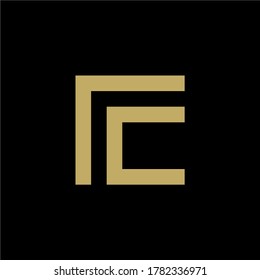 Monogram design initial Rc logo concept, vector and can be editable