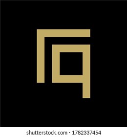 Monogram design initial Rq logo concept, vector and can be editable