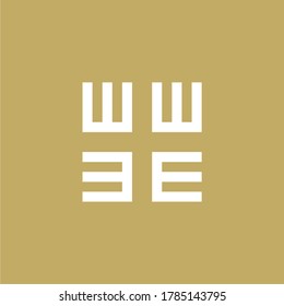 Monogram design initial ww3e / ww33 / wwee, logo concept, vector and can be editable