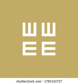 Monogram design initial wwee / ww33 / we / w3 logo concept, vector and can be editable