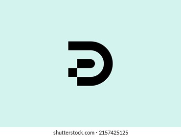 Monogram design letter D trying to express about digital symbol it self