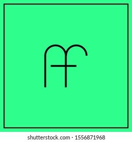 monogram design letters AF, A, F, FA logo design vector - minimal logo 