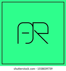 monogram design letters AR, A,R, RA logo design vector - minimal logo 