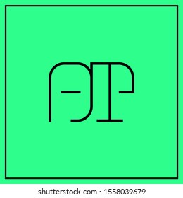 monogram design letters AT, A,T, TA logo design vector - minimal logo 