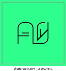 monogram design letters AY, A, Y, YA logo design vector - minimal logo 