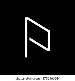 Monogram Design with P and circle