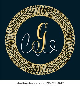 Monogram design for personal pranding - letter G