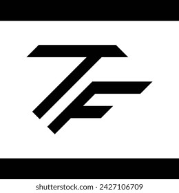 monogram design, simple, unique and attractive that forms the letters "t" and "f" on a white background.