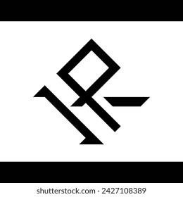 diseño de monograma, simple, único y atractivo que forma las letras "i" y "r" sobre un fondo blanco.