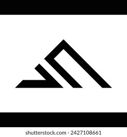 monogram design, simple, unique and attractive that forms the letters "v" and "n" on a white background.