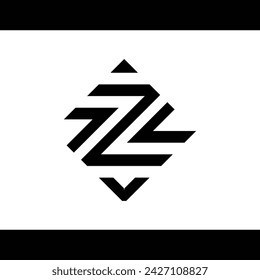 monogram design, simple, unique and attractive that forms the letters "z" on a white background.