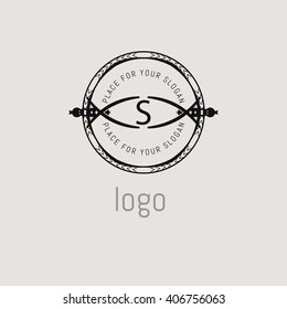 Monogram design template. Flourishes calligraphic monogram emblem template. Luxury elegant frame ornament line logo design vector illustration. Example monogram designs for Cafe, Restaurant, Boutique