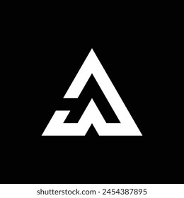 The monogram design is triangular and forms the letters "a" and "m=w". white on a black background.