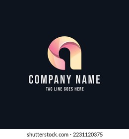 A Monogram digital logo. IT branding alphabet letter 3d symbol. Modern shiny G