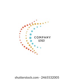 Monogram dots logo design, creative dot concept,Futuristic and playful logo. Perfect for logos for tech companies such as computers, internet, crypto currency, artificial intelligence.