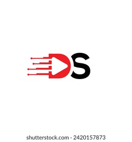 Diseño del logotipo de la carta DS monograma. Logotipo de uso para empresas. Elemento de logotipo