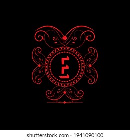 Monogram E letter alphabet wedding initial hand drawn. Luxury Logo template in vector for Restaurant, Royalty, Boutique, Cafe, Hotel, Heraldic, Jewelry, Fashion and other vector illustration