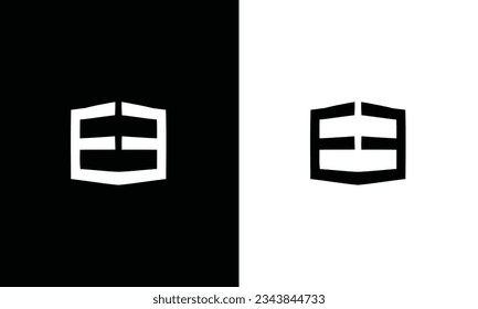 Monogram EE creative modern black letters logo design