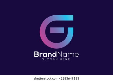 Monogram and Elegant letter G F logo design template