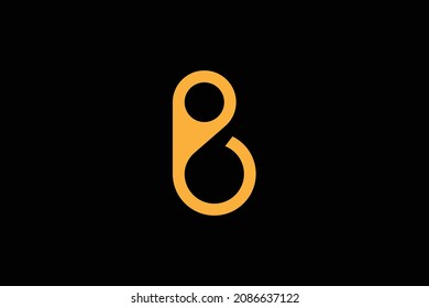 Monogram elegant minimal art logo concept. Trendy professional awesome artistic B BP PB initial based alphabet icon logo. Gold color on black background. Premium Business logo.
