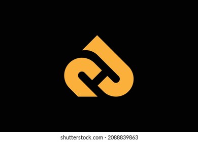 Monogram elegant minimal art logo concept. Trendy professional awesome artistic ZH HZ initial based alphabet icon logo. Gold color on black background. Premium Business logo.