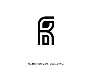 Monogram elegant minimal art logo concept. Trendy professional awesome artistic GR RG initial based alphabet icon logo. Black color on white background. Premium Business logo.