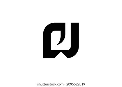 Monogram elegant minimal art logo concept. Trendy professional awesome artistic WP PW initial based alphabet icon logo. Black color on white background. Premium Business logo.