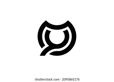 Monogram elegant minimal art logo concept. Trendy professional awesome artistic MY YM initial based alphabet icon logo. Black color on white background. Premium Business logo.