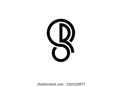 Monogram elegant minimal art logo concept. Trendy professional artistic SR RS initial based alphabet icon logo. Black color on white background. Premium Business logo.