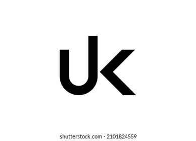 Monogram elegant minimal art logo concept. Trendy professional artistic KJ JK initial based alphabet icon logo. Black color on white background. Premium Business logo.