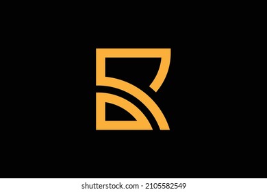 Monogram elegant minimal art logo concept. Trendy professional awesome artistic RD DR initial based alphabet icon logo. Gold color on black background. Premium Business logo.