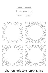 Monogramm-Emblem-Vorlage. Luxuriöses Design mit elegantem Rahmen, Logo-Design, Vektorgrafik