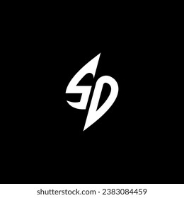 SO monogram esport logo design with cool shape concept in vector