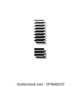 monogram exclamation mark design vector object