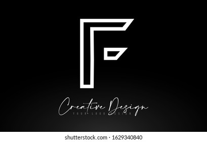 Monogram F Letter Logo design with Creative Lines Icon Design Vector Illustration. 