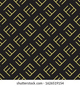 Monogram FF Initial Seamless Pattern