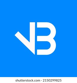  diseño de logotipo de letra plana v b