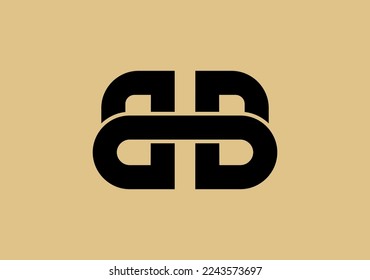 Monogram Flip letter B strong and Bold logo template