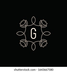 Monogram Flower And Letter G Logo design inspiration. 