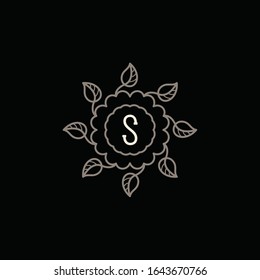 Monogram Flower And Letter S Logo design inspiration.