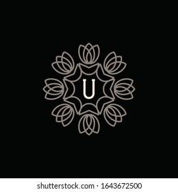Inspiration für das Design von Monogram-Blume und Letter-U-Logo.